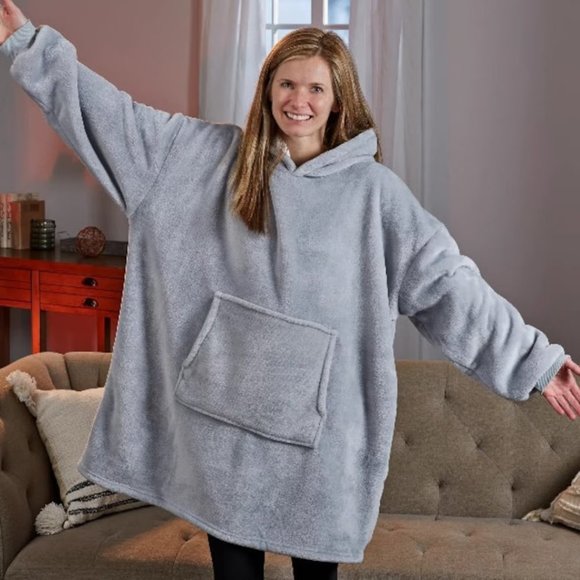 Hooded Blanket Plush Soft Fleece With Large Front Pocket Unisex NWT - Picture 5 of 9